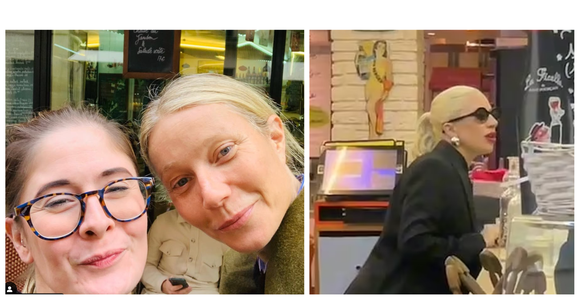 Gwyneth (avec la serveuse Lili) et une Lady complètement gaga du jambon-beurre.