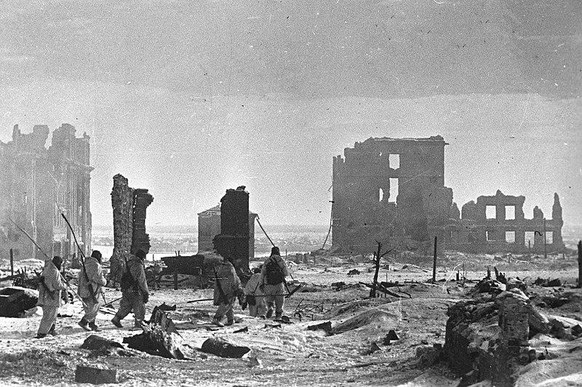 Le centre de Stalingrad après la libération, le 2 février 1943.