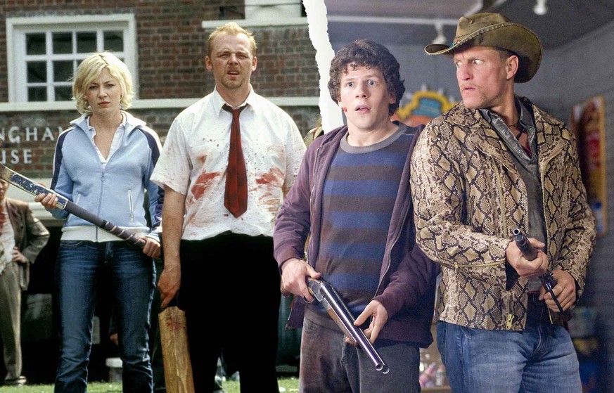 Shaun of the Dead &amp; Zombieland.