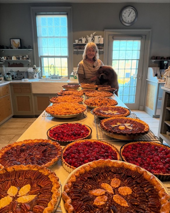 Marta Stewart a fait 35 tartes pour Thanksgiving