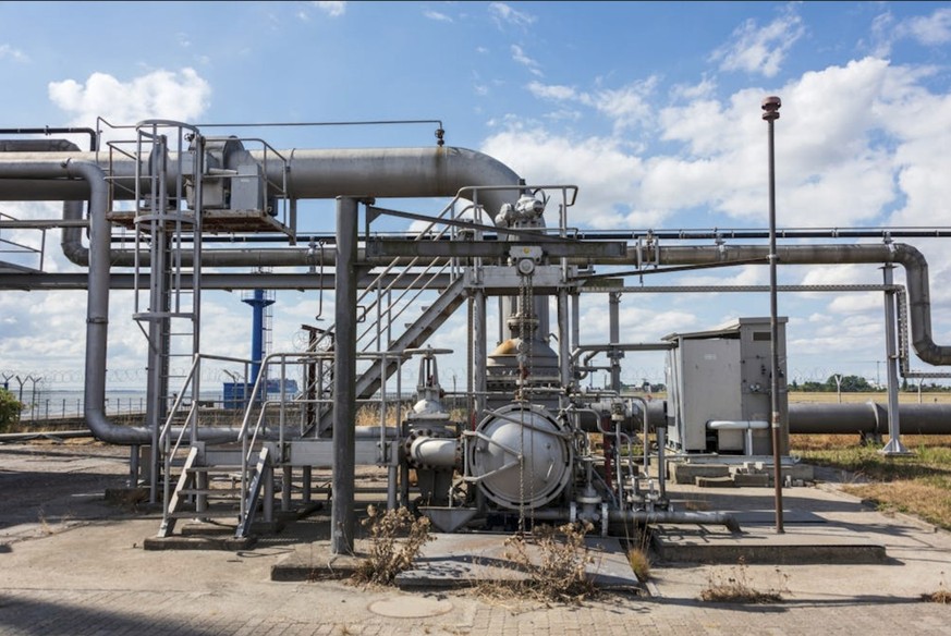 Terminal gaz naturel liquéfié de Brunsbüttel (Allemagne), à l’embouchure de l’Elbe sur la mer du Nord.