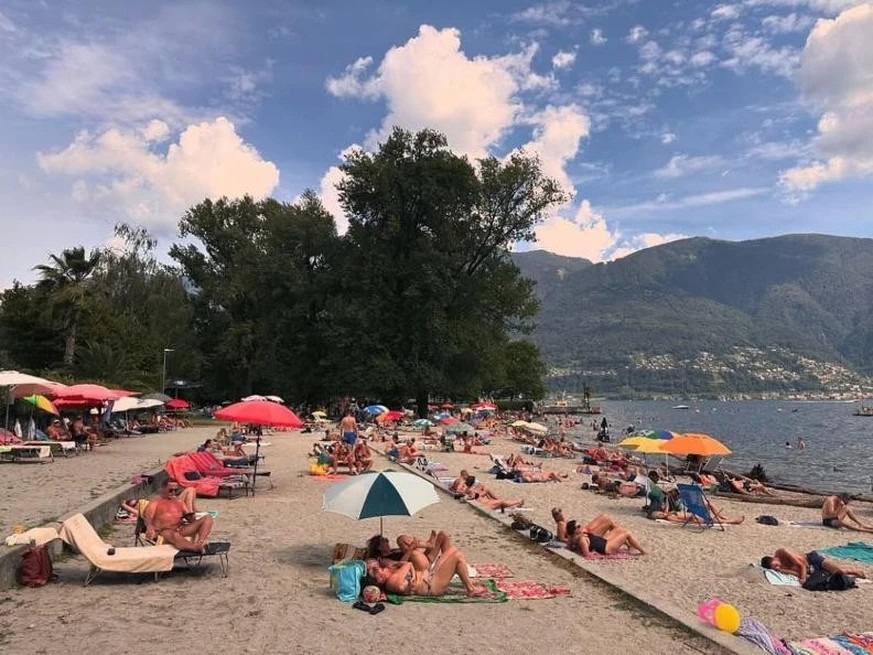 La plage des bains publics d&#039;Ascona.