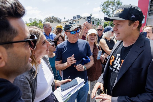 May 16, 2026, Los Angeles, California, USA: LA mayoral candidate Spencer Pratt attends a meet and greet event in the Sherman Oaks neighborhood of Los Angeles, California, May 16, 2026. Los Angeles USA ...