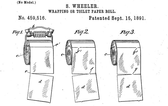 Le brevet d'invention du rouleau de papier toilette perforé.
