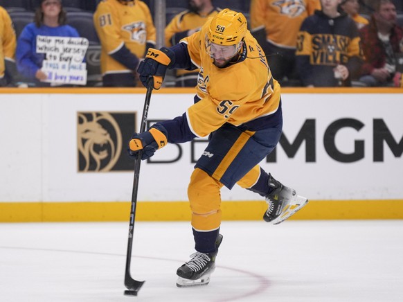 Roman Josi a été crédité d&#039;un assist sur le but de la victoire des Preds jeudi