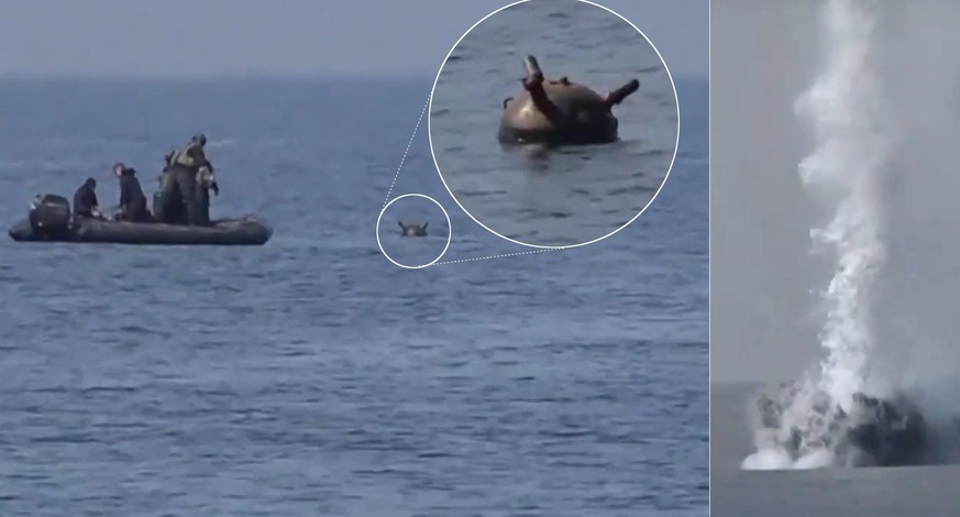 Les mines marines: un problème en mer Noire