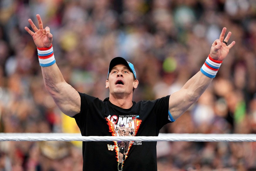 Bilder des Jahres 2023, Sport 04 April Sport Themen der Woche KW13 Wrestling: WWE Wrestlemania Night 1 Apr 1, 2023 inglewood, CA, USA John Cena during Wrestlemania Night 1 at SoFi Stadium. inglewood S ...