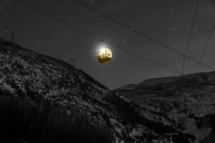 Rauszeit Romantische Erlebnisse Schweiz Fondue-Gondel Saas-Fee
