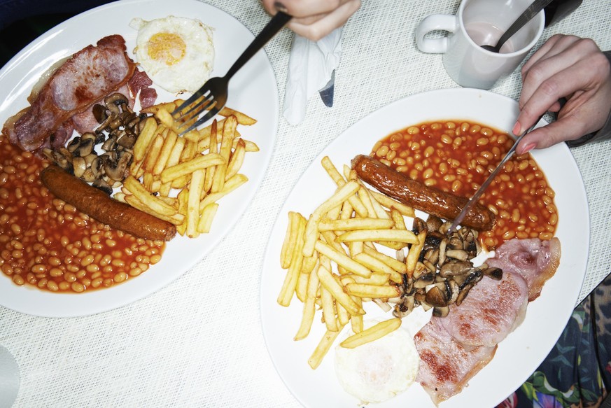 Une photo d'illustration de l'english breakfast. L'histoire ne dit pas si William et Harry avaient droit aux frites, mais cette hypothèse est peu probable - la friture étant prohibée au Palais.
