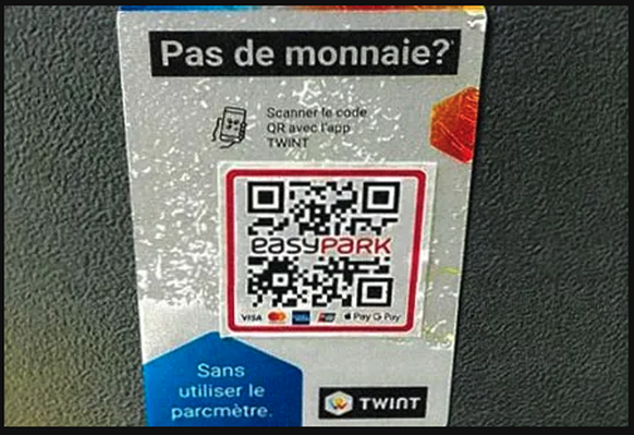 de faux QR codes collés sur certains horodateurs à Genève