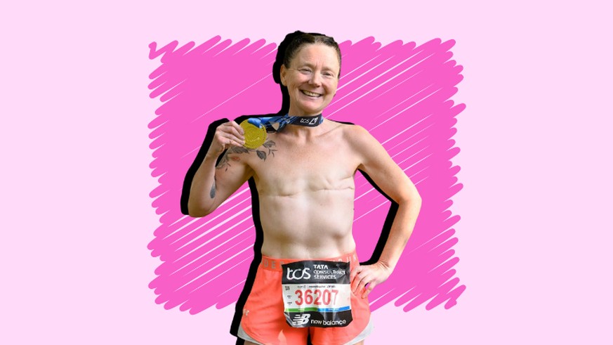 Qui est Louise Butcher, la marathonienne qui court topless?