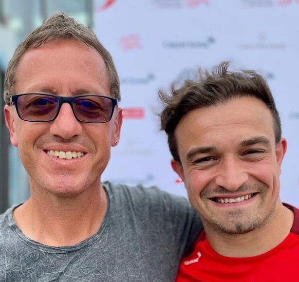 Christophe Cerf côtoie les internationaux suisses (ici Shaqiri) depuis plus de 20 ans.