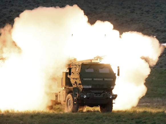 Les syst�mes am�ricains d&#039;artillerie de pr�cision Himars ont &quot;chang� la donne sur le champ de bataille&quot; en Ukraine, selon le minist�re am�ricain de la d�fense (archives).