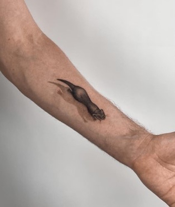 3D Tattoos realistisch Otter