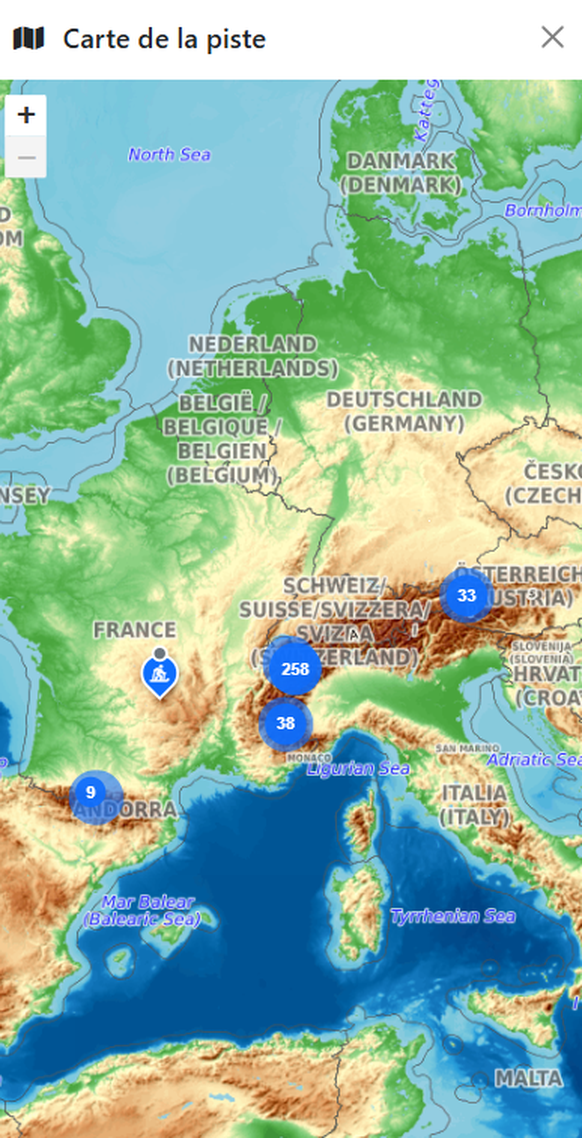 La carte de SkiTouringParks.com est mondiale.