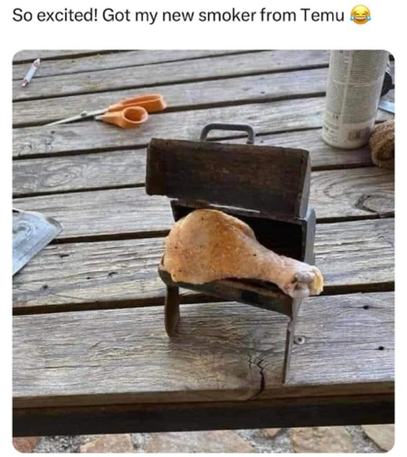 Fail: Grill von Temu in Mini-Format