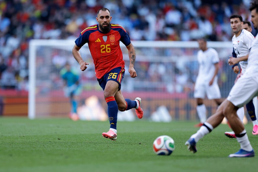 A CORUNA, SPAIN - JUNE 4: Borja Iglesias of Spain during the International Friendly match between Spain v Iraq at the Riazor on June 4, 2026 in A Coruna Spain (Photo by Maria Gracia Jimenez/Soccrates/ ...