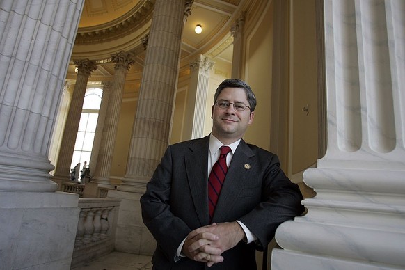 KRT US NEWS STAND ALONE PHOTO SLUGGED: MCHENRY KRT PHOTOGRAPH BY CHUCK KENNEDY/KRT (February 24) Rep. Patrick McHenry (R-NC) photographed in the Canon House Office Building on Capitol Hill in Washingt ...