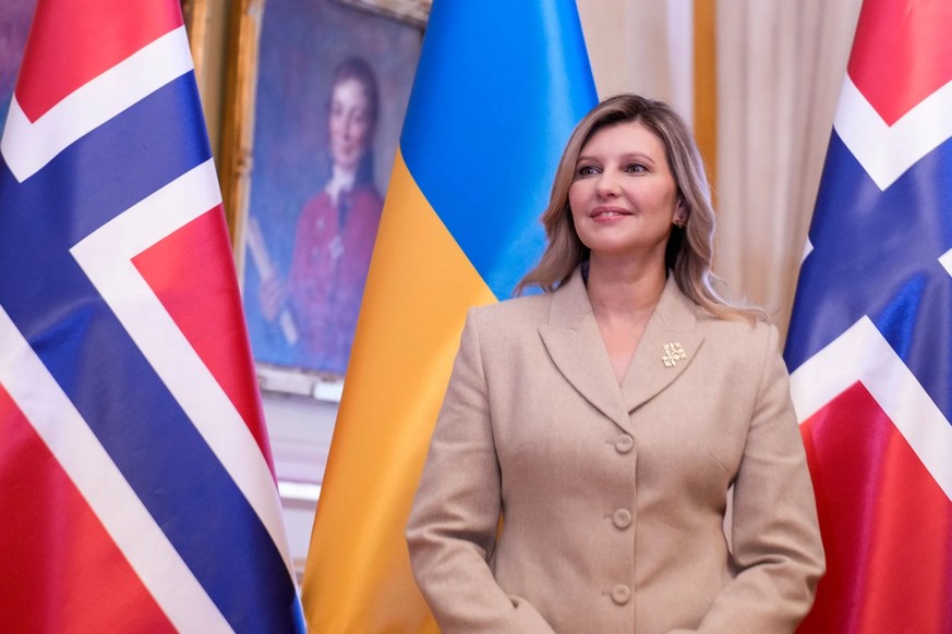 Excellent travail: la Première dame Olena Zelenska est très respectée en Ukraine. Ici, lors d&#039;une visite à Oslo.