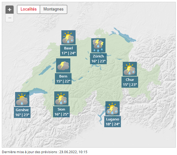 Orages en suisse 2022 météo