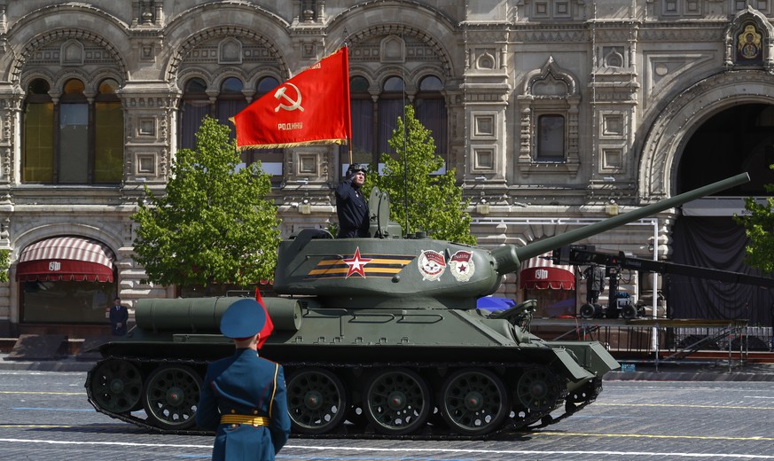 Ce T-34 était le seul char d&#039;assaut ayant défilé ce 9 mai à Moscou.