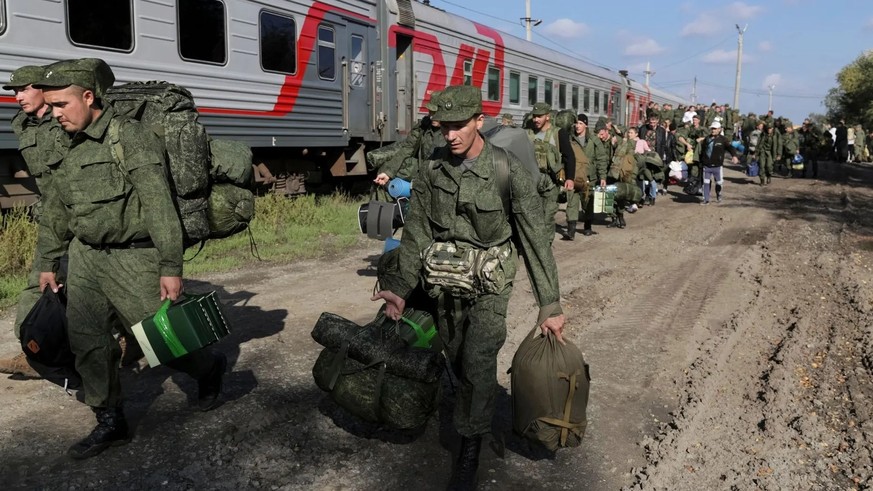 Des recrues russes dans une gare de la région de Volgograd (photo d&#039;archive): la formation a été adaptée.
