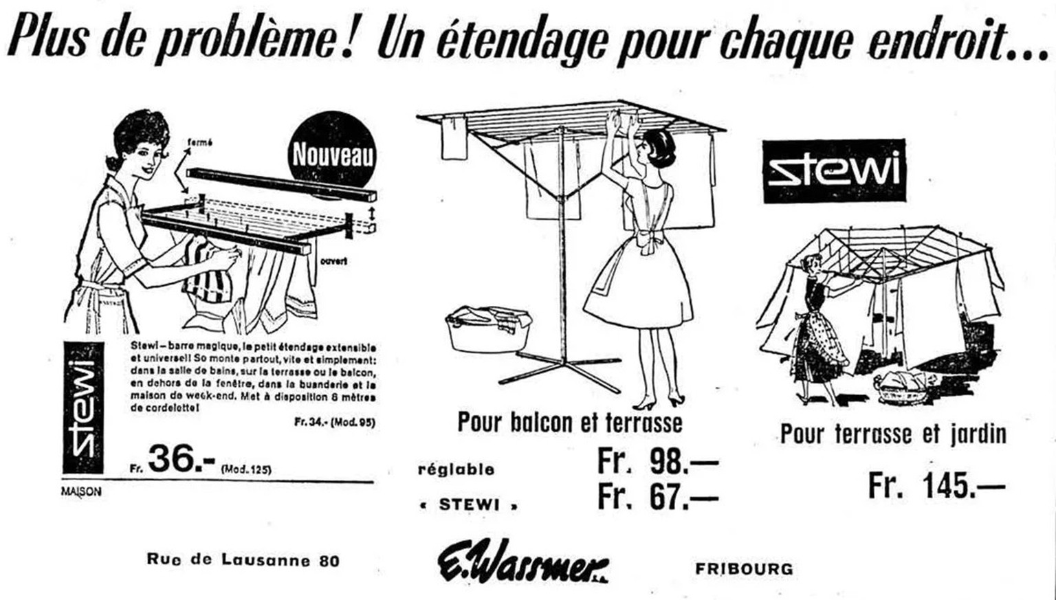 Publicité Stewi dans le La Liberté du 6 juin 1963.
https://www.e-newspaperarchives.ch/?a=d&amp;d=LLE19630606-01.2.173&amp;e=-------de-20--1-byDA-img-txIN-stewi-ILLUSTRATION------0--fr---