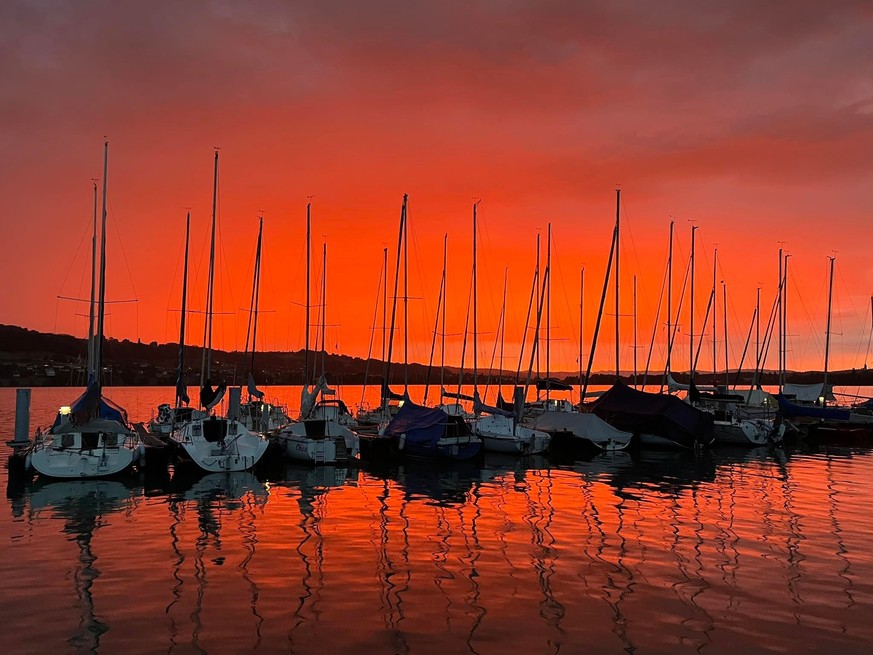 Le ciel au bord du lac de Hallwil