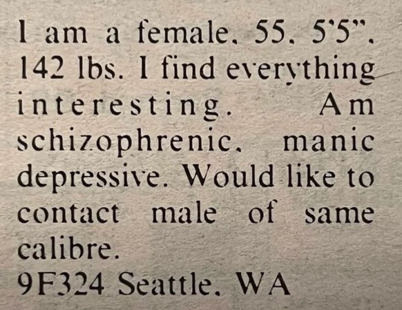 Long Lost Personals - Dating-Annoncen anno dazumal.

https://www.instagram.com/longlostpersonals/