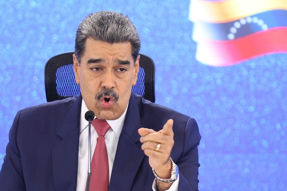 FILE - Venezuelan President Nicolas Maduro gives a press conference in Caracas, Venezuela, Sept 15, 2025. (AP Photo/Jesus Vargas, File)
Nicolas Maduro