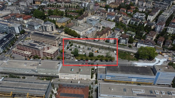 Le parking à Sévelin qui devrait accueillir un nouveau projet de construction.