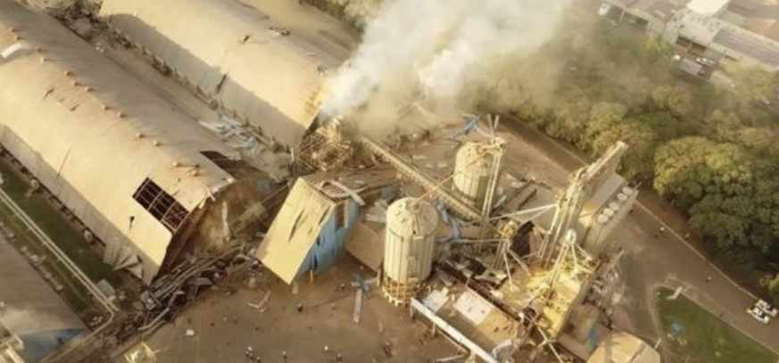 explosion usine silos Palontina décès Brésil