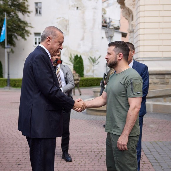 Erdoğan et Zelensky à Lviv, en août 2022.