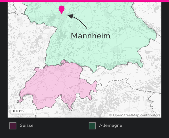 Mannheim, carte de situation.