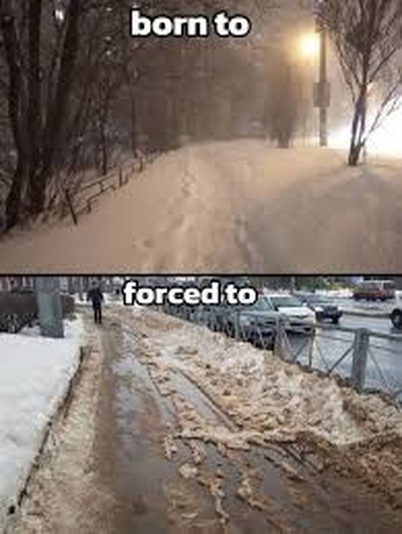 Überraschungs-Winter im Frühling. Die Memes.