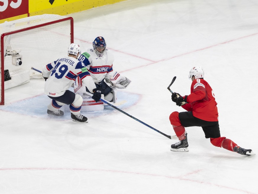 Damien Riat a inscrit le 4-0 pour la Suisse