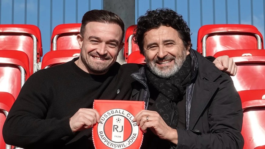 Xherdan Shaqiri und Rocco Delli Colli FC Rapperswil-Jona