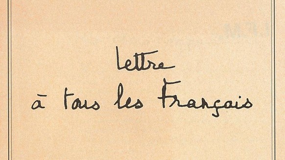 La lettre aux Français de Mitterrand, deux semaines avant le premier tour.