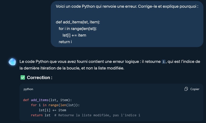 Hm-hm. Bien sûr. Elémentaire. C'aurait été embarrassant de ne pas le savoir. En tout cas, ChatGPT est ravi de la réponse.