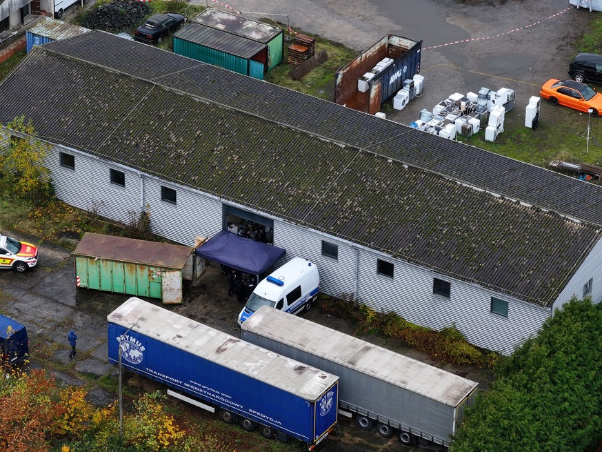 Un laboratoire illégal caché dans un entrepôt à Nauen, en Allemagne.