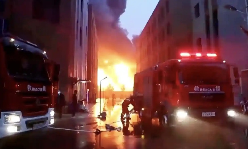 Chine incendie usine