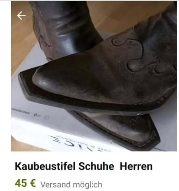 Die lustigsten fails der Woche: Inserat mit Stiefeln