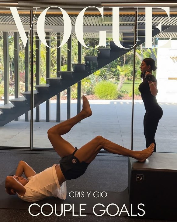 Cristiano et Georgina en pleine séance de sport, à quelques jours de leur mariage.