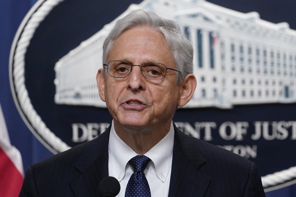 Attorney General Merrick Garland speaks at the Justice Department Thursday, Aug. 11, 2022, in Washington. (AP Photo/Susan Walsh)
Merrick Garland