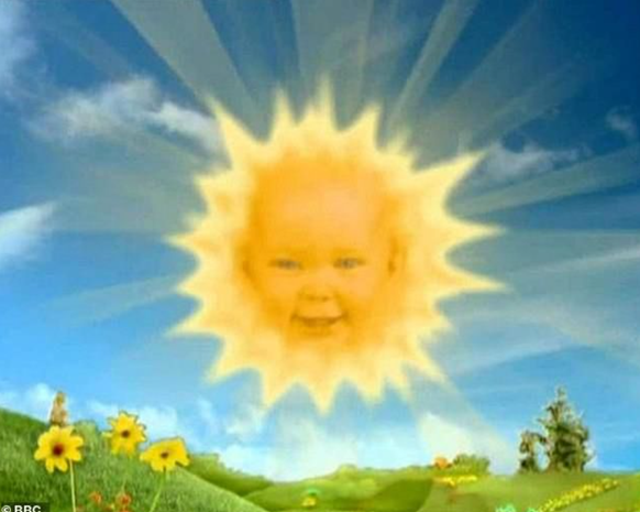 Le bébé soleil dans la version originale.