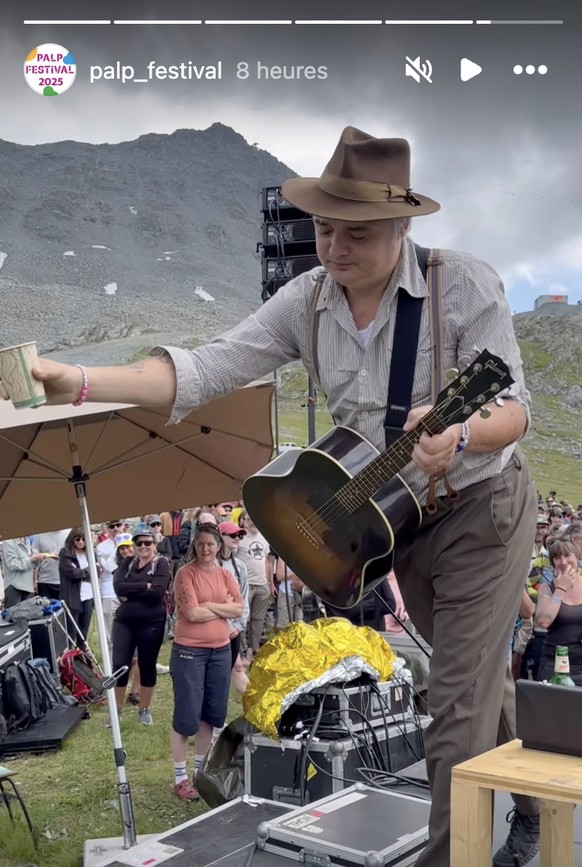 Pete Doherty au Palp Festival en Valais, juillet 2025.