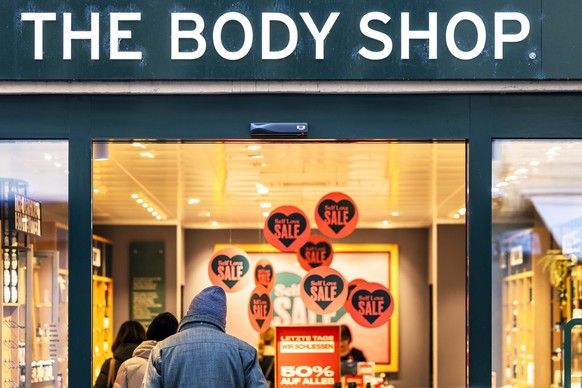 Eine The Body Shop Filiale in Winterthur, aufgenommen am Dienstag, 14. Januar 2025 in Winterthur. The Body Shop steht in der Schweiz vor dem Aus. Der Detailhaendler Coop verlaengert den Franchise-Vert ...