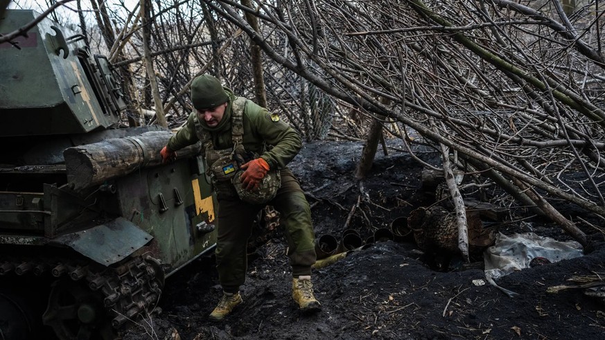 Soldats ukrainiens près de Bachmut. L&#039;unité Timur était également en action.