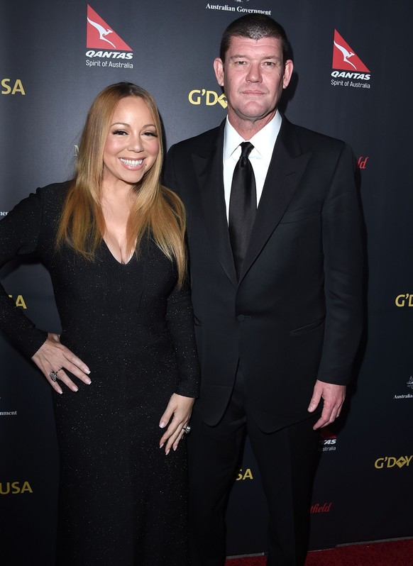 LOS ANGELES, CA - JANUARY 28: James Packer and Mariah Carey arrives at the 2016 G&#039;Day Los Angeles Gala at Vibiana on January 28, 2016 in Los Angeles, California. (Photo by Steve Granitz/WireImage ...