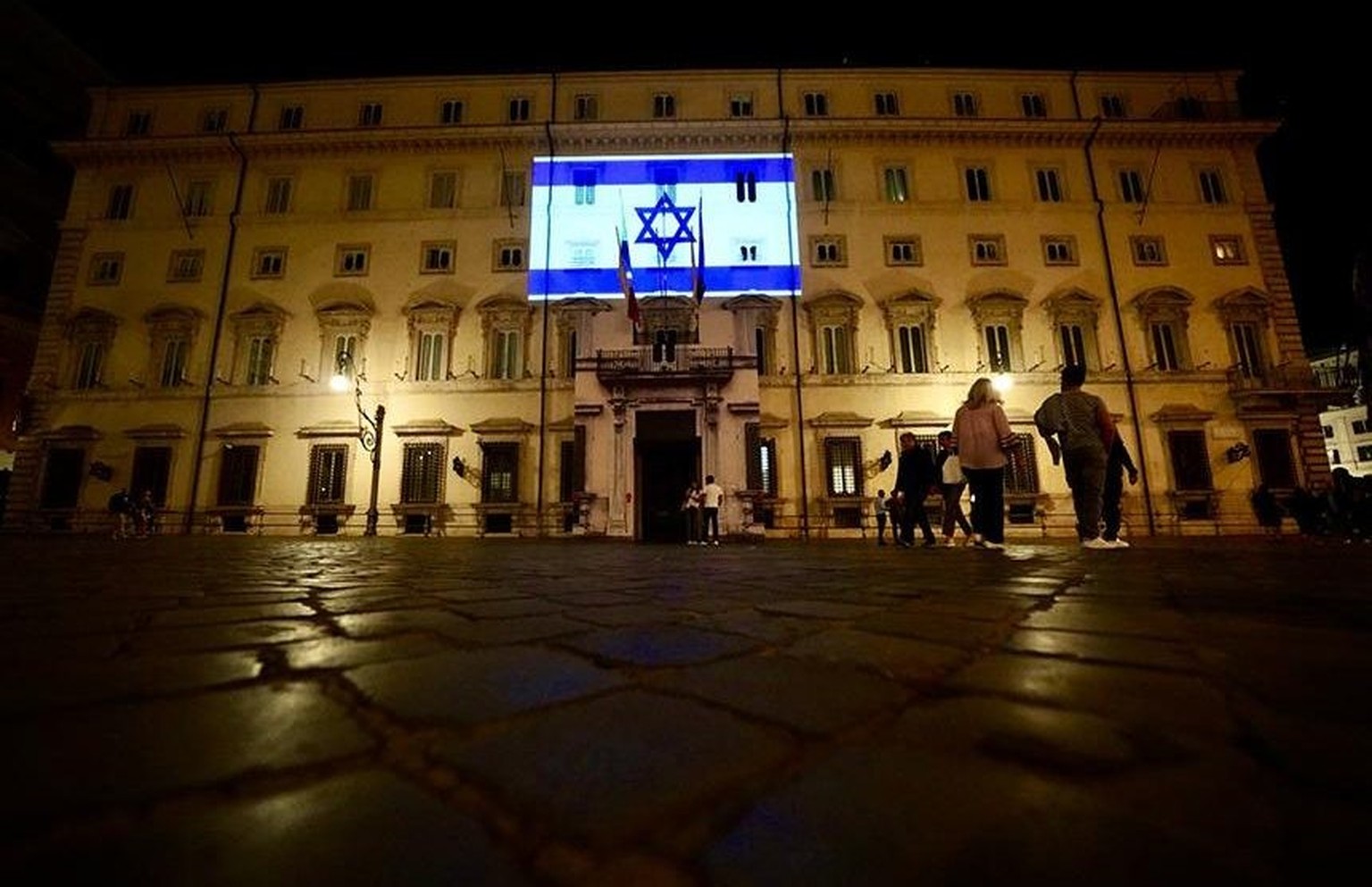 Le palais Chigi est situé en plein centre historique de Rome. Le gouvernement italien a exprimé sa solidarité avec Israël.